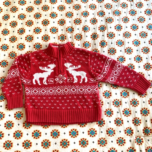Holiday Christmas Moose Sweater - Picture 5 of 5